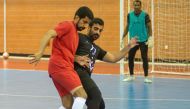 Action during the Al Rayyan Futsal Championship.