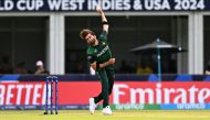 Pakistan's Shaheen Shah Afridi bowls during the ICC men's Twenty20 World Cup 2024 group A cricket match between Pakistan and Ireland at Central Broward Park & Broward County Stadium in Lauderhill, Florida on June 16, 2024. (Photo by Chandan Khanna / AFP)