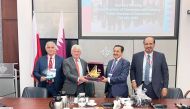 Qatar Chamber Chairman Sheikh Khalifa bin Jassim bin Mohammed Al Thani and President of Polish Chamber of Commerce Dr. Marek Kłoczko with other officials during the meeting.