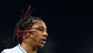 (FILES) Crystal Palace's French midfielder #07 Michael Olise reacts during the English Premier League football match between Luton Town and Crystal Palace at Kenilworth Road in Luton, north of London on November 25, 2023. (Photo by JUSTIN TALLIS / AFP)