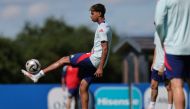 Spain's forward Lamine Yamal attends a training session at the team's base camp in Donaueschingen, on July 8, 2024. (Photo by Lluis Gene / AFP)
