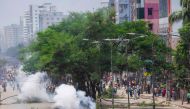 Anti-quota protesters clash with the police in Dhaka on July 19, 2024. (Photo by Abdul Goni / AFP)