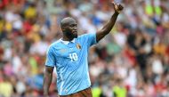 (FILES) Belgium's forward #10 Romelu Lukaku gestures during the UEFA Euro 2024 Group E football match between Ukraine and Belgium at the Stuttgart Arena in Stuttgart on June 26, 2024. (Photo by THOMAS KIENZLE / AFP)
