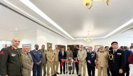 Turkish Ambassador to Qatar H E Dr. M. Mustafa Göksu along with high-ranking Turkish and Qatari military officers, ambassadors and members of the diplomatic corps during the ceremony.