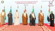 Officials from Qatar and other GCC countries at the meeting.
