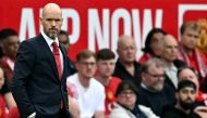 Manchester United's Dutch manager Erik Ten Hag watches the players from the touchline during the English Premier League football match between Manchester United and Liverpool at Old Trafford in Manchester, north west England, on September 1, 2024. (Photo by Paul ELLIS / AFP) 
