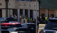 Law enforcement and first responders respond to Apalachee High School in Winder, Georgia, on September 4, 2024. (Photo by Christian Monterrosa / AFP)
 