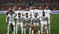 Palestine's players pose for a team photo during the FIFA World Cup 2026 Asia zone qualifiers football match between South Korea and Palestine in Seoul on September 5, 2024. (Photo by Jung Yeon-je / AFP)
