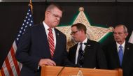 Acting Director Ronald Rowe Jr. of the U.S. Secret Service, Special Agent in Charge Jeffrey B. Veltri of the FBI Miami Field Office, and Sheriff Ric Bradshaw of the Palm Beach County Sheriff’s Office during a press conference regarding an apparent assassination attempt on former President Donald Trump on September 16, 2024 in West Palm Beach, Florida. Photo by JOE RAEDLE / GETTY IMAGES NORTH AMERICA / Getty Images via AFP.