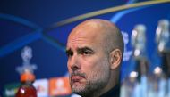 Photo used for demonstration purposes. Manchester City's Spanish manager Pep Guardiola reacts as he speaks during a press conference at the Manchester City's training ground, in Manchester, north-west England, on September 17, 2024, on the eve of their UEFA Champions League football match against Inter Milan. Photo by Oli SCARFF / AFP.