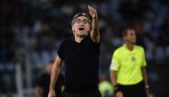 Roma's headcoach Ivan Juric reacts during the Italian Serie A football match between AS Roma and Udinese at the Olympic stadium in Rome on September 22, 2024. (Photo by Filippo Monteforte / AFP)
