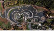 This aerial photograph shows the 