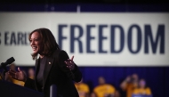 Democratic presidential nominee, Vice President Kamala Harris, campaigns in Michigan, a key battleground state, on October 18, 2024 in Waterford, Michigan. Spencer Platt/Getty Images/AFP