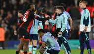 Arsenal's Brazilian striker #09 Gabriel Jesus reacts after the English Premier League football match between Bournemouth and Arsenal at the Vitality Stadium in Bournemouth, southern England on October 19, 2024. Bournemouth beat Arsenal 2-0. (Photo by Glyn KIRK / AFP)