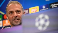 Barcelona's German coach Hans-Dieter Flick gives a press conference on the eve of the UEFA Champions League, league phase day 3 football match between FC Barcelona and FC Bayern Munich at the Joan Gamper training ground in Sant Joan Despi, near Barcelona, on October 22, 2024. (Photo by Josep LAGO / AFP)