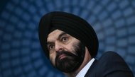 World Bank President Ajay Banga speaks at the World Bank headquarters in Washington, DC, on October 22, 2024, during the International Monetary Fund/World Bank annual Fall meetings. (Photo by Brendan SMIALOWSKI / AFP)