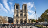 This photograph taken on October 24, 2024, shows a view of the Notre-Dame de Paris Cathedral. Photo by BERTRAND GUAY / AFP