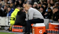 Manchester City's Spanish manager Pep Guardiola watches the players from the touchline during the UEFA Champions League football match between Manchester City and Sparta Prague at the Etihad Stadium in Manchester, north west England, on October 23, 2024. Photo by Oli SCARFF / AFP.
