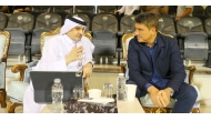 QFA Referees Committee President Hani Taleb Ballan with FIFA Director of Refereeing Massimo Busacca.