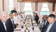 Chairman of Qatar Tourism H E Saad bin Ali Al Kharji and other officials with the award judges.