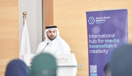 CEO of Media City Qatar Eng. Jassim Mohamed Al Khori speaking at the event.