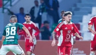 Action during the match between Al Arabi and Al Ettifaq yesterday.
