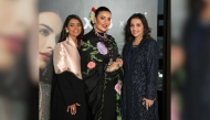 Founder of X28 Events & Exhibitions, Sana Jassim (left) with Amal Ameen, guest of honour, and Azqa Haroon, the managing editor of Qatar Happening, during the soft launch of 'The Ramadan Edit” at Sora, an exclusive event hosted by park Hyatt Doha and Qatar Happening on January 15, 2025. 