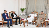 QC Second Vice Chairman Rashid bin Hamad Al Athba and President of the  Malaysian Senate and other officials during the meeting.
