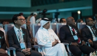 Minister of State for Foreign Affairs H E Sultan bin Saad Al Muraikhi attending the conference. 
