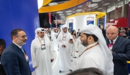 Eng. Abdulhadi Bakhit Barqan CEO of Jusour (second left) with other official at Web Summit Qatar 2025.