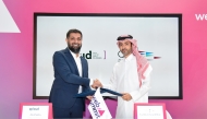 Acting Chief Operating Officer at QFZ Abdulla Hamad Al Binali and CEO of Qcloud Zahid Saddiq during the agreement signing.
