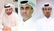 Chairman of the Organizing Committee and Vice Chairman of Bait Al Mashura Finance Consultations, Prof. Dr. Khalid bin Ibrahim; Director General of General Directorate of Endowments at Awqaf, Hassan Al Marzouqi; and Group Chief Communications Officer at Dukhan Bank, Talal Al Khaja.
