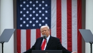 US President Donald Trump delivers remarks on reciprocal tariffs during an event in the Rose Garden entitled 