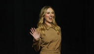 (Files) US actress Scarlett Johansson arrives onstage during the CinemaCon 2025 Universal Pictures and Focus Features presentation at The Colosseum at Caesars Palace in Las Vegas, Nevada on April 2, 2025. (Photo by Valerie Macon / AFP)