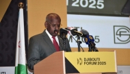 Djibouti's Prime Minister Abdoulkader Kamil Mohamed speaks at the opening session of the second edition of the Djibouti Forum in Djibouti City, capital of Djibouti, April 7, 2025. (Xinhua/Habtamu Worku)