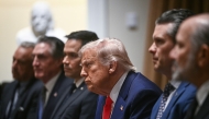 US President Donald Trump looks on during a cabinet meeting. File photo.