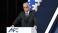 President of the Asian Football Confederation (AFC) Sheikh Salman bin Ibrahim al-Khalifa speaks during the 35th Asian Football Confederation (AFC) Congress in Kuala Lumpur on April 12, 2025. (Photo by Mohd Rasfan / AFP)