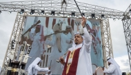 A Qatari troupe performs in Baku, Azerbaijan.