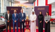 Officials from Qatar Cup Trophy and Al Abdulghani Motors at Toyota Showroom.
