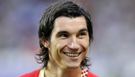 (Files) Croatian national football team player Nikola Pokrivac at the Ferenc Szusza stadium in Budapest on May 31, 2008. (Photo by Attila Kisbenedek / AFP)