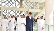 CEO of QFZ, Sheikh Mohammed bin Hamad bin Faisal Al-Thani, with German Minister-President of the State of North Rhine-Westphalia, H E Hendrik Wüst, and the business delegation.