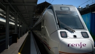 A train of the Spanish state-owned rail company Renfe, is pictured at the Principe Pio train station in Madrid, on September 5, 2019. Photo by GABRIEL BOUYS / AFP