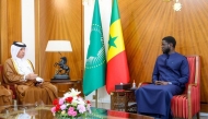 President of Senegal H E Bassirou Diomaye Faye during a meeting with  Minister of State for Foreign Affairs H E Sultan bin Saad Al Muraikhi in Dakar. 
