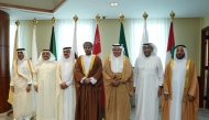 QC Chairman Sheikh Khalifa bin Jassim Al Thani, with other officials during the meeting.