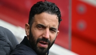 Manchester United's Portuguese head coach Ruben Amorim looks on ahead of the English Premier League football match between Brentford and Manchester United at the Gtech Community Stadium in London on May 4, 2025. (Photo by JUSTIN TALLIS / AFP) 