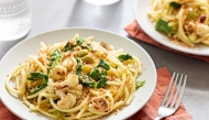 Pasta with cauliflower and chard. (Photo by Tom McCorkle/For The Washington Post)
