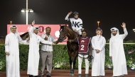 The connections of Billboard Star celebrate their win. PIC: Juhaim/QREC