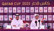 Executive Director of Sales, Marketing and Communication at QSL Hassan Rabiah Al Kuwari (right) and Director of Competitions at QSL Ahmed Salman Al Adsani during the press conference. 