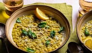 Miso Pea Pastina. (Photo by Scott Suchman; food styling by Lisa Cherkasky/Both for The Washington Post)