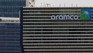 (Files) This picture shows Aramco tower at the King Abdullah Financial District (KAFD) in Riyadh on April 16, 2023. (Photo by Fayez Nureldine / AFP)